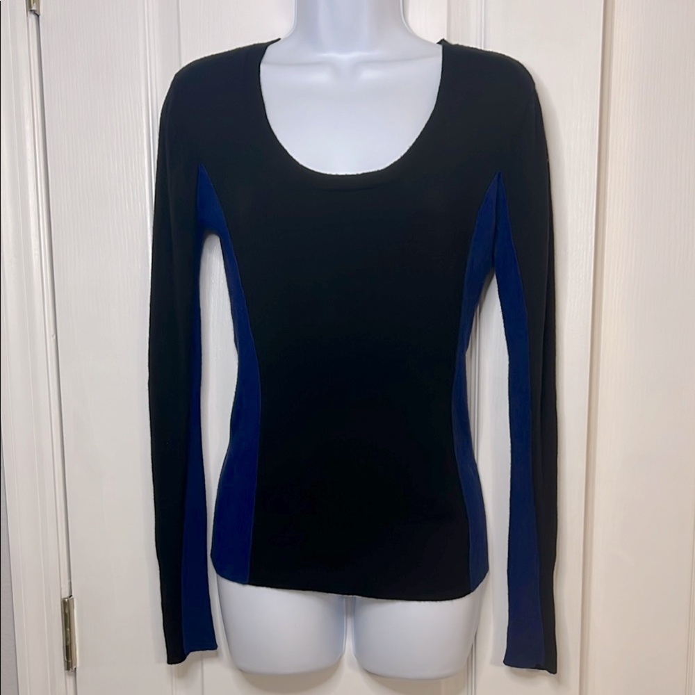 Buffalo David Bitton Black and Blue Fitted Sweater